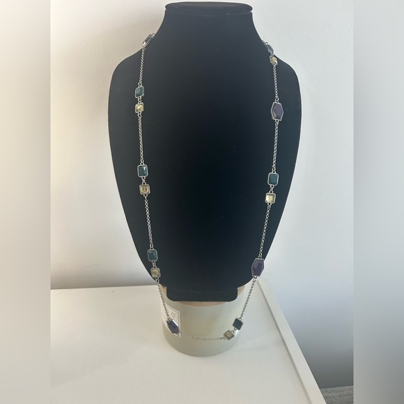 Elegant Multi-Color Gemstone Necklace - Picture 2 of 5